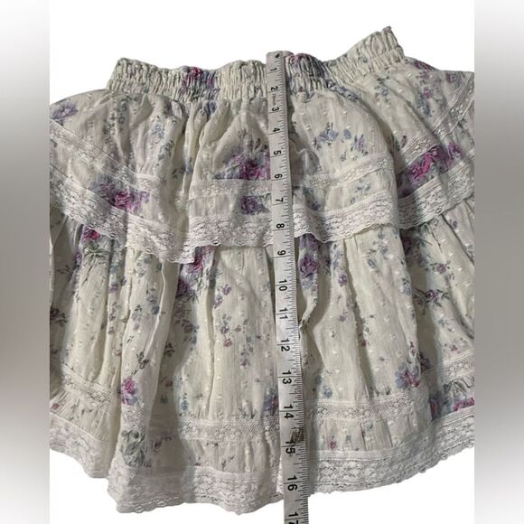 NWT LoveShackFancy Berry Medley Ruffle Mini Skirt - Picture 6 of 6